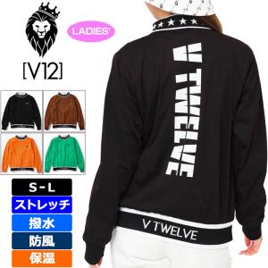 美品！V12 ナイロンジャケット V12（ヴィ・トゥエルヴ） ゴルフ × LEONコラボ レディース プル