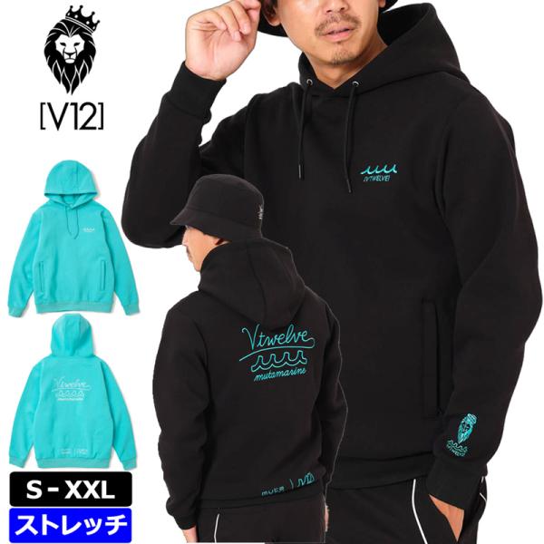 V12 ゴルフ ＆ muta MARINE コラボ 2025 メンズ パーカー ストレッチ MU12...