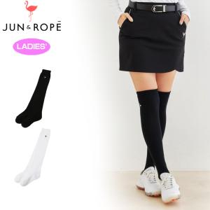 JUN＆ROPE ニーハイソックス フラミンゴ刺繍