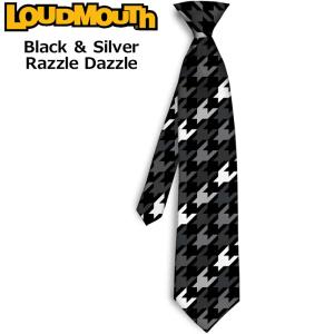 均一SALE ラウドマウス シルクネクタイ Black ＆ Silver Razzle Dazzle ブラック＆シルバー ラズルダズル Loudmouth ビジネス フォーマル メール便発送｜thirdwave-lmstyle