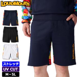 ラウドマウス メンズ ショートパンツ ダンボールニット 柄切替 UV CUT ストレッチ 775302 ハーフパンツ 日本規格 UCBR Loudmouth ゴルフウェア SEP3