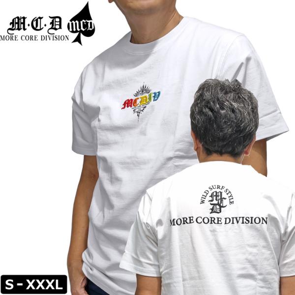 MCD メンズ レインボー3Dロゴ 半袖 Tシャツ 綿100％ 242M1004 メール便発送 TA...