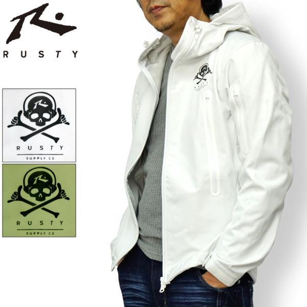 均一SALE RUSTY ラスティ メンズ スカル ボンディング フリースジャケット 925304 ...