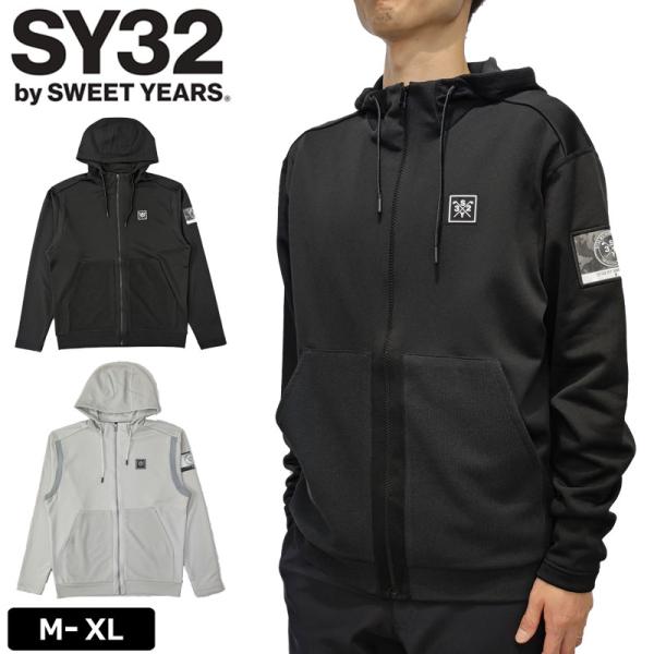 SY32 GOLF メンズ リブ編み 長袖 パーカー ZIP UP AIRY PAKA SYG-22...