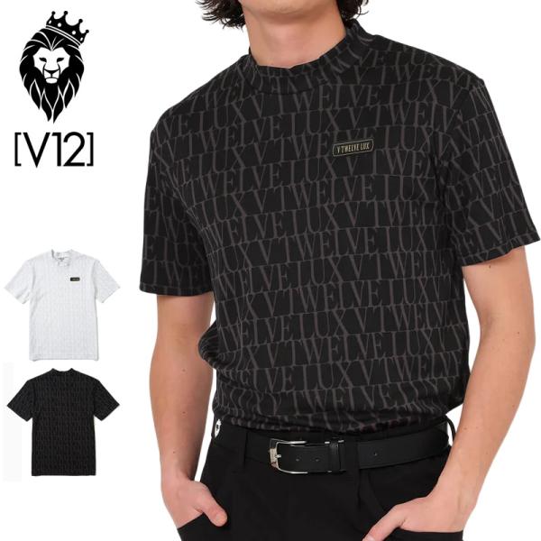 V12 ゴルフ メンズ 半袖 モックネック シャツ LX ALL LETTER MOCK VLX23...