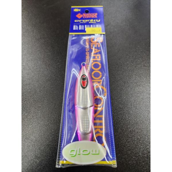 シーフロアコントロール　クランキー　90ｇ　グレイン　シルバードットグローエッジピンク【オリカラ】