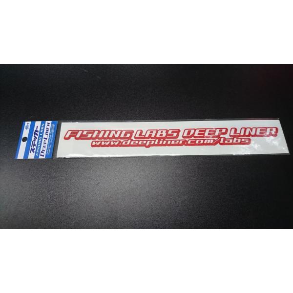 ディープライナー　ステッカー　300mm　トマトレッド　白抜き（高耐候シート）