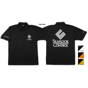 シーフロアコントロール/SEAFLOOR CONTROL　新ロゴ　オリジナルポロシャツ　＃3　【BK×GD】【４L】｜thm
