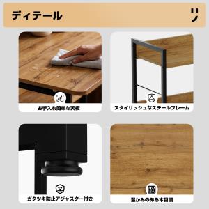 デスク 収納付き 折りたたみ式 80×70cm...の詳細画像5