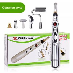 鍼ペン電子鍼経絡療法機械エネルギーペンマッサージリリーフ痛み5マッサージヘッドで設定