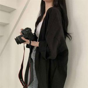 シャツ レディース ロング 長袖 ブラウス ロ...の詳細画像2