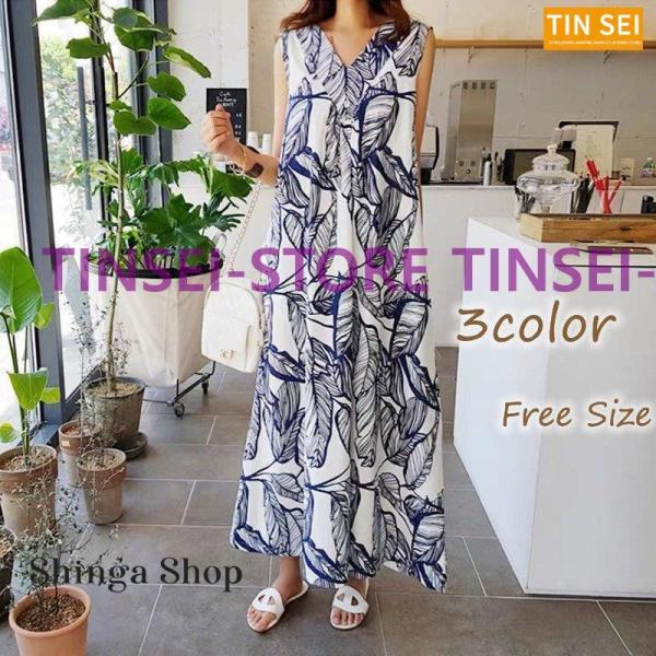 マキシワンピース ゆるワンピース 夏 ワンピースレディース30代40代50代 着痩せ リゾート 体型...