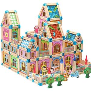 おもちゃ 知育玩具 男の子 女の子積み木 組み立て 木製ビルディングブロック 建築家 かわいい 創造力 思考力 想像力 空間認識能力 子供 幼児｜three-hawk