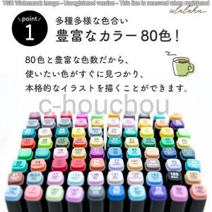 イラストマーカー マーカーペン 80色 油性 ...の詳細画像3