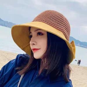帽子 レディース uv 麦わら帽子 編み上げ ...の詳細画像1