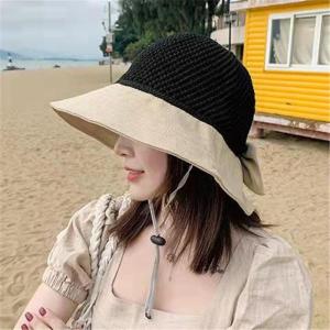 帽子 レディース uv 麦わら帽子 編み上げ ...の詳細画像2