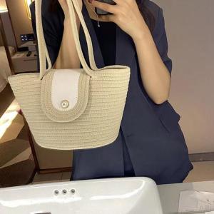 トートバッグ レディース 軽い カゴバッグ お...の詳細画像2