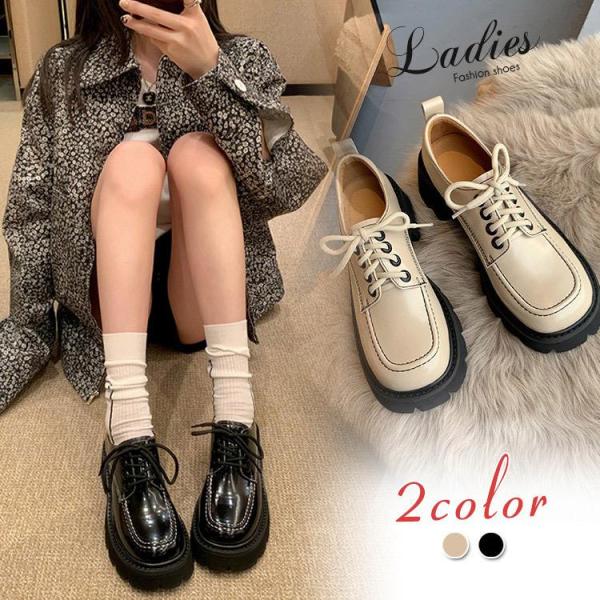 コインローファー パンプス ローファー レディース 靴 黒 ブーティー 学生靴スリッポン スリップオ...