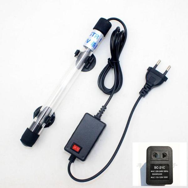 水槽 水中殺菌灯 水槽用UV滅菌ランプ 紫外線ライト 防水 養魚用 池用 緑藻を除去 水質浄化 アク...