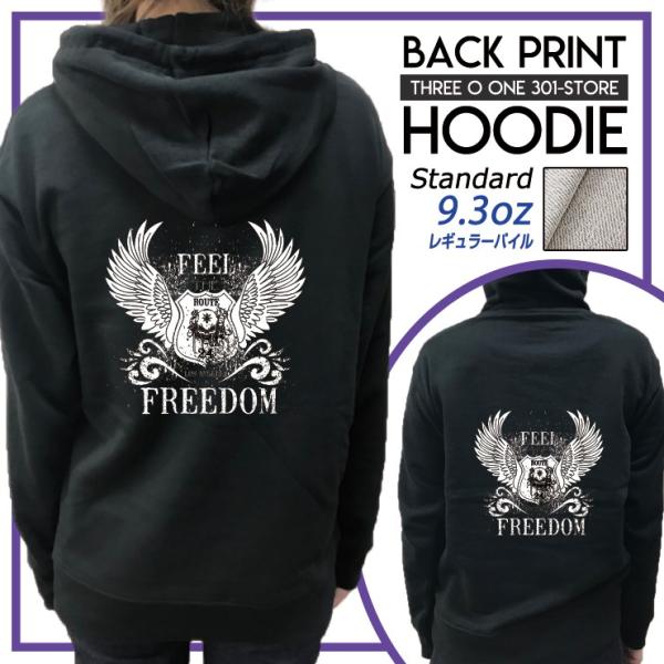 パーカー メンズ フード付き スウェット プルオーバー 長袖 バックプリント スカル skull ド...