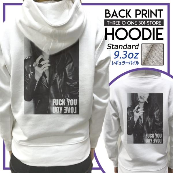 パーカー レディース フード付き スウェット プルオーバー 長袖 バックプリント 写真 フォト モノ...