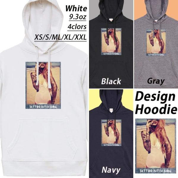 パーカー レディース フード付き スウェット プルオーバー 長袖 セクシー sexy タトゥー ta...