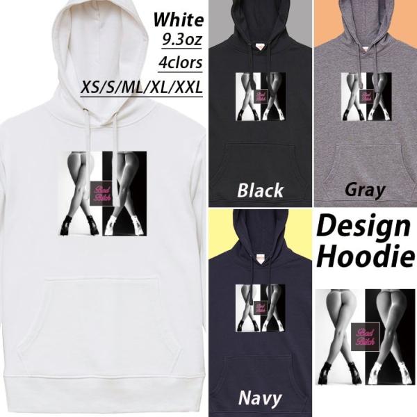 パーカー レディース フード付き スウェット プルオーバー 長袖 Bad Bitch バッドビッチ ...