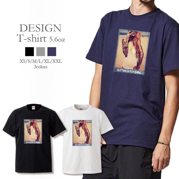 Tシャツ メンズ レディース 半袖 高品質 セクシー sexy タトゥー tattoo ビッチタトゥ...