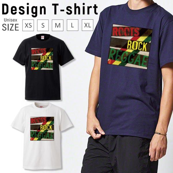 Tシャツ メンズ レディース 半袖 高品質 男女兼用 レゲエ reggae ラスタカラー ルーツ ロ...