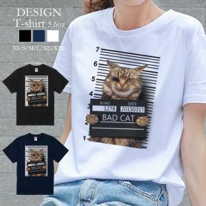 tシャツ ネコちゃんイラストプリント 半袖 Tシャツ レディース メンズ 301-shop_dt8170-w