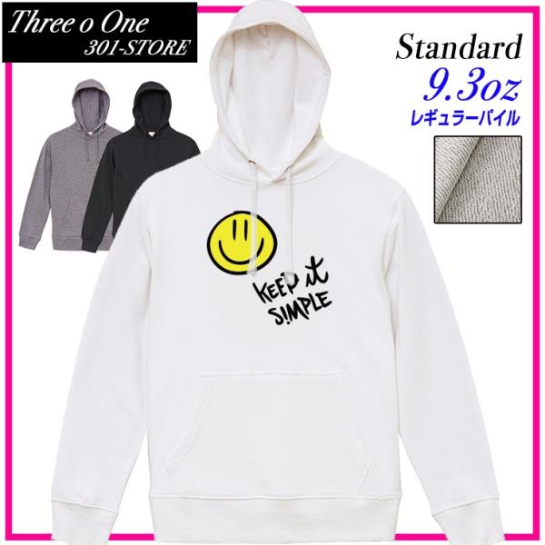 パーカー メンズ フード付き スウェット プルオーバー 長袖 スマイル Smile ニコちゃん ke...