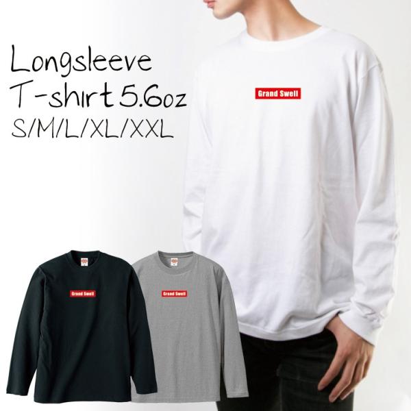 Tシャツ ロンT 長袖 メンズ GrandSwell BOXロゴ 西海岸 サーフスタイル カッコいい...