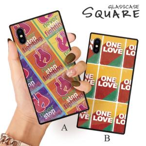 iPhone15 15Pro ケース 15ProMax 14 pro iPhone13 pro ケース 背面ガラスケース onelove ラスタカラー メッセージ おしゃれ  メンズ｜three-o-one