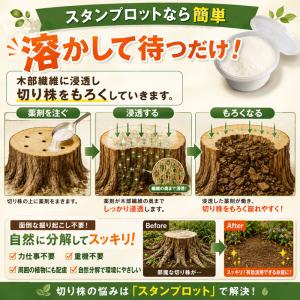 切り株 除去剤 ガーデニング 伐根 補助剤 庭...の詳細画像3