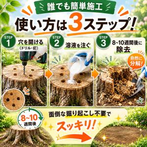 切り株 除去剤 ガーデニング 伐根 補助剤 庭...の詳細画像4