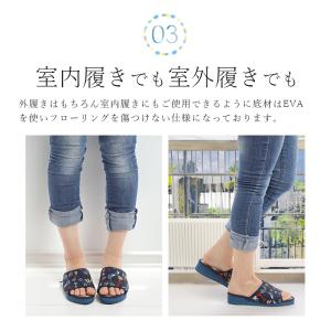 い草スリッパ 畳 サンダル レディース 紺 藍...の詳細画像5