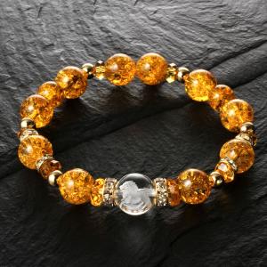 天然石 パワーストーン ブレスレット 水晶 赤メノウ 巾着袋付き