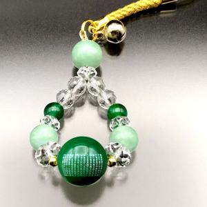 パワーストーン ストラップ 天然石 開運 お守り 水晶 / 般若心経ストラップ