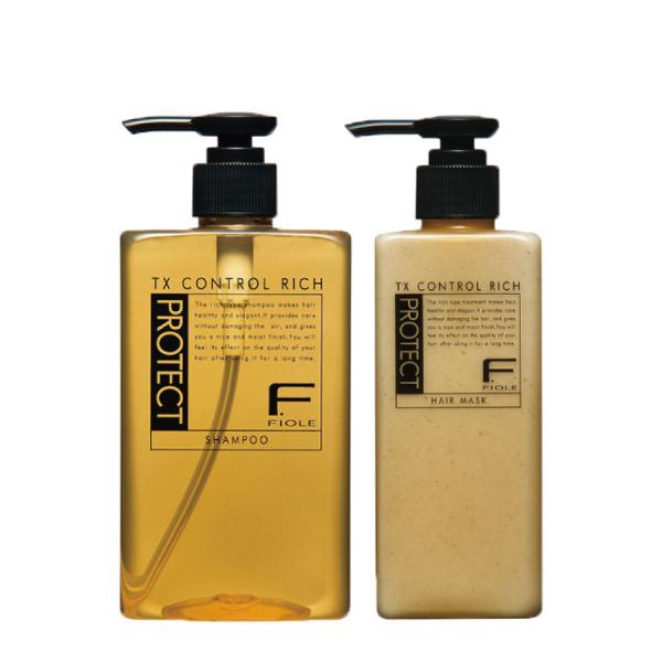 【 リッチ セット 】フィヨーレ FIOLE Fプロテクト シャンプー 300ml  ヘアマスク ト...