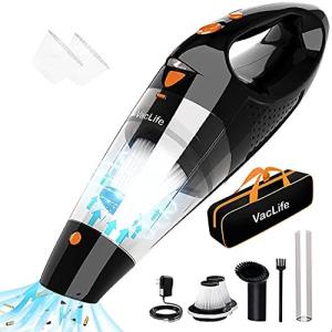 ハンディクリーナー VacLife 車用掃除機 コードレス 小型掃除機 充電式 ミニ 家庭用 超強吸引力 DC12V 20分間連続稼働 低騒音対策 多