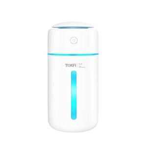 TOKFI 加湿器 充電式 卓上加湿器 車載加湿器 超音波式 小型 350ML 次亜塩素酸水対応 長時間持続 静音 7色LEDライト