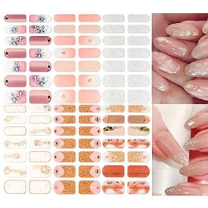 NAILDOKI ネイルシール 3D立体感 損傷のないジェルネイルシール 貼るだけ 手の爪 可愛い人気 ネイルステッカー 女性おしゃれな 上級 ネイル