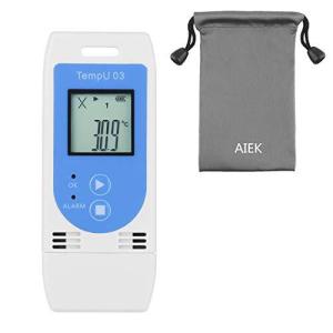 AIEK USB温湿度記録計 温度データーロガーデータレコーダー 32000ポイント簡単に温度を記録し、解析できるデータロガー 温度警告 レポート自動｜three-pieces