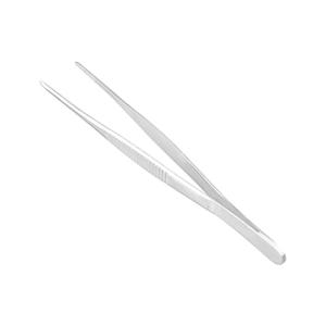 Utoolmart ピンセット 先平 丸頭 ステンレスピンセット ステンレス製 ピンセット 1個入り 全長160mm 表面処理研磨 セット精密 極細