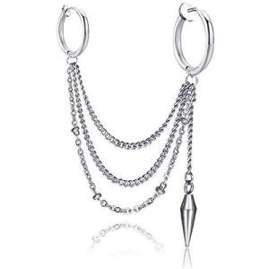 フェイクピアス メンズ レディース イヤリング ノンホール イヤーカフ チェーン 片耳