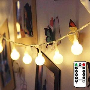 イルミネーションライト led ストリングライト フェアリーライト 電飾led 5m 50球 電球色  リモコンと電池ボックス 2WAYコントロール/