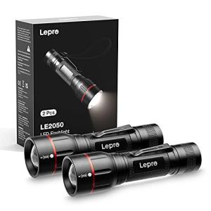 Lepro LED懐中電灯 フラッシュライト ハンディライト 強力 軍用  LE2050/高輝度/18650と単四電池対応/ズーム式/5種類点灯モード