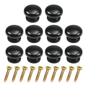 MroMax 引き出しハンドル 木製 取っ手 つまみ 引くノブ ハンドル 10個入り  ブラック