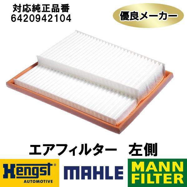 社外メーカー品　エアフィルター ベンツ Cクラス W203 セダン C320 CDI 左側　対応純正...