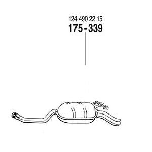 ARM リアマフラー ベンツ Eクラス W124 300CE/320CE (24V) クーペ用 ※付...